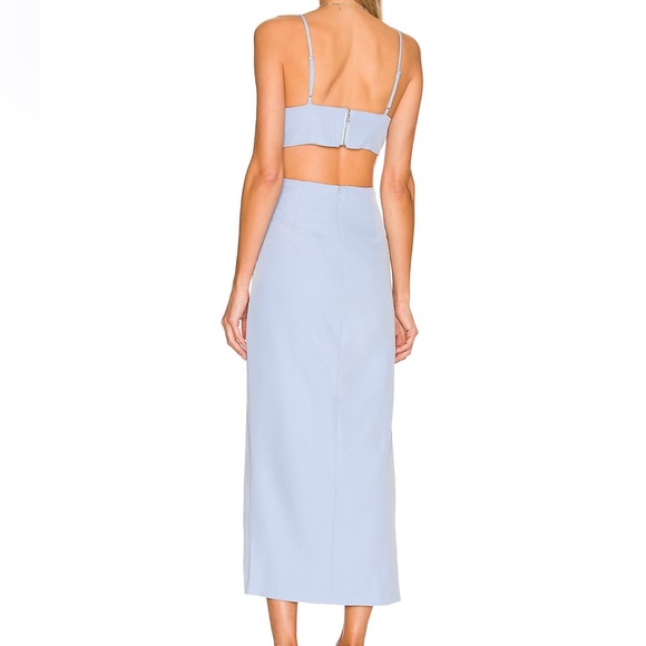 Bardot Sky Blue Cut-Out Midi Dress – Size 4 | Adjustable Straps & Fully Lined - Picture 2 of 4